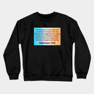 Bible Verse Hebrews 4:12 Crewneck Sweatshirt